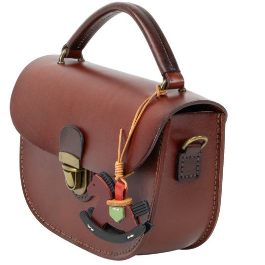 DE LAMASSU® (Viola) leren zadeltas met handvat – Limited Edition