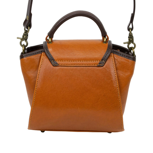 DE LAMASSU® (Serra) leren handtas met draaisluiting en schouderband – Limited Edition