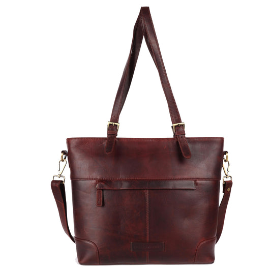DE LAMASSU® (Nora) Leather Women's Handbag – Shoulder Bag Made of Real Leather – Elegant & Spacious – 39 × 30 × 11 cm
