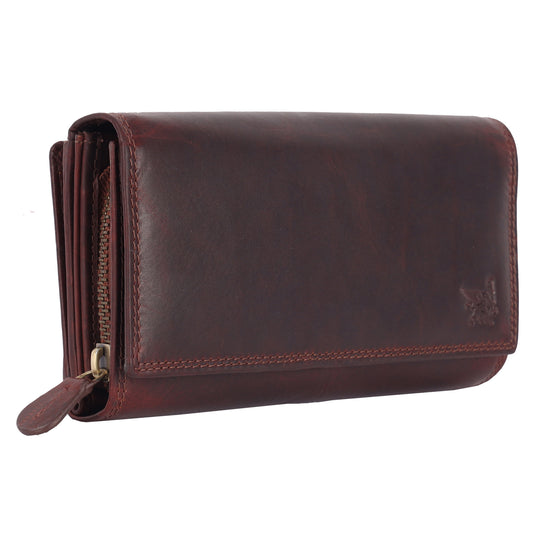 THE LAMASSU® (Alina) Leather Women's Wallet – Genuine Leather – 22 Card Slots – RFID Protection – Elegant & Spacious – Luxury Gift Box