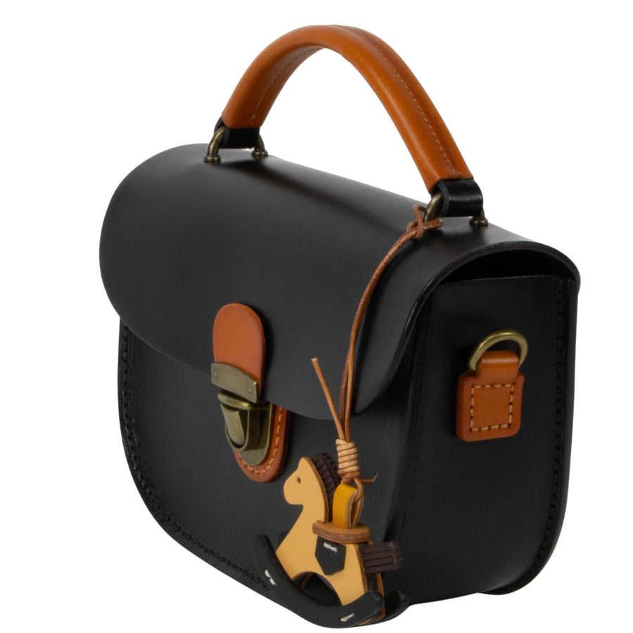 DE LAMASSU® (Viola) leren zadeltas met handvat – Limited Edition