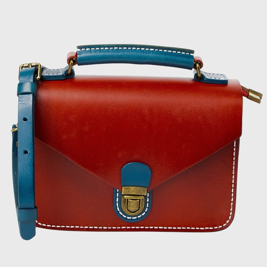 DE LAMASSU® (Perla) mini leren satchel met handvat – Limited Edition