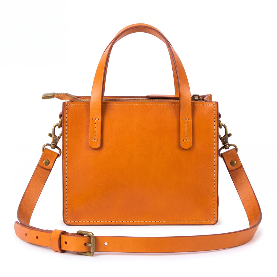 DE LAMASSU® (Mini Tote) leren mini shopper met rits – Limited Edition