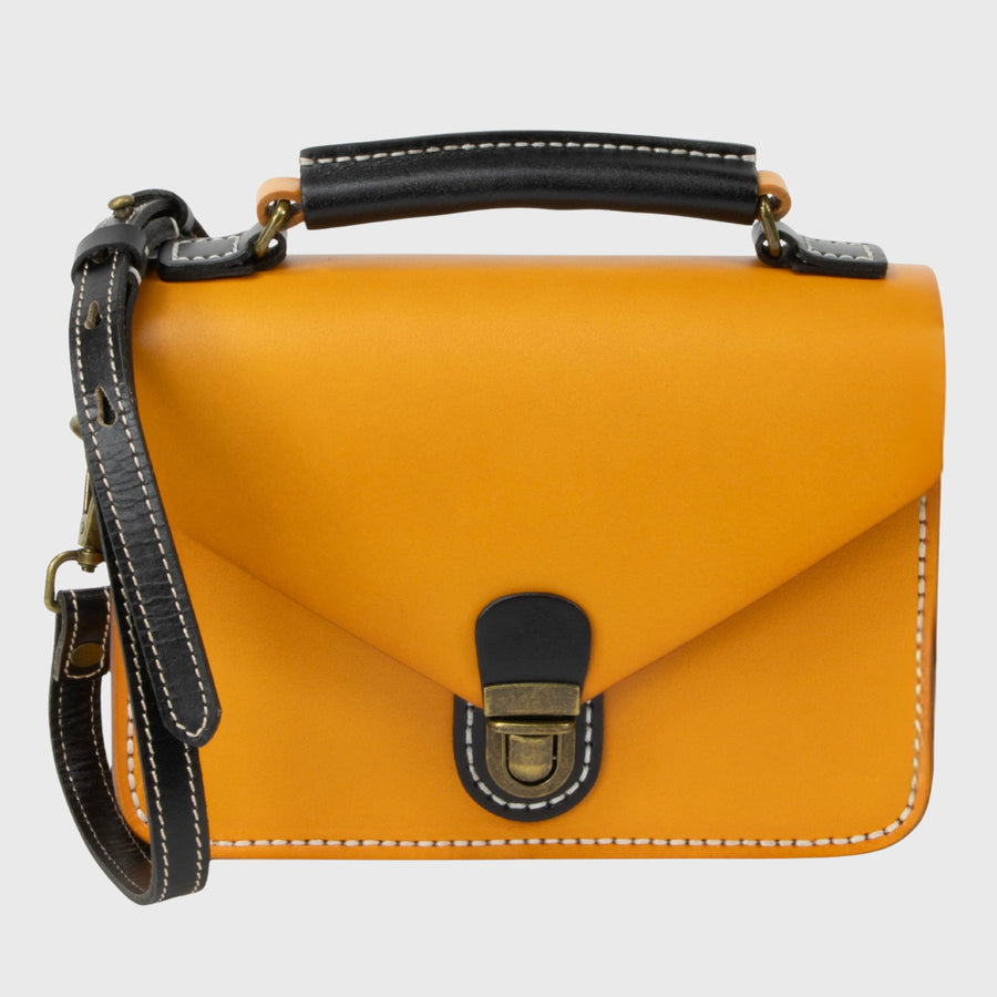 DE LAMASSU® (Perla) mini leren satchel met handvat – Limited Edition