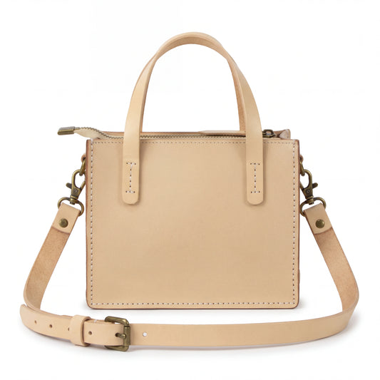 DE LAMASSU® (Mini Tote) leren mini shopper met rits – Limited Edition