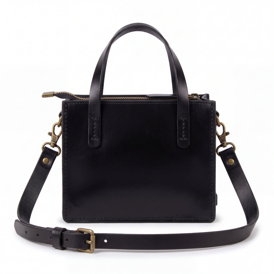 DE LAMASSU® (Mini Tote) leren mini shopper met rits – Limited Edition