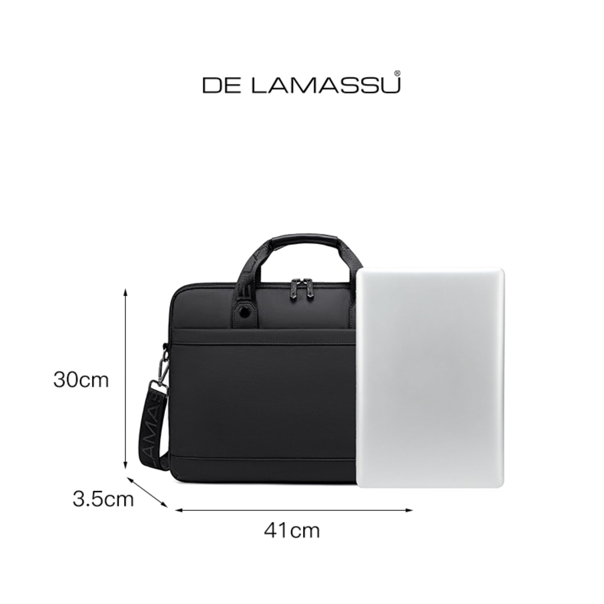 DE LAMASSU Lira laptoptas zwart