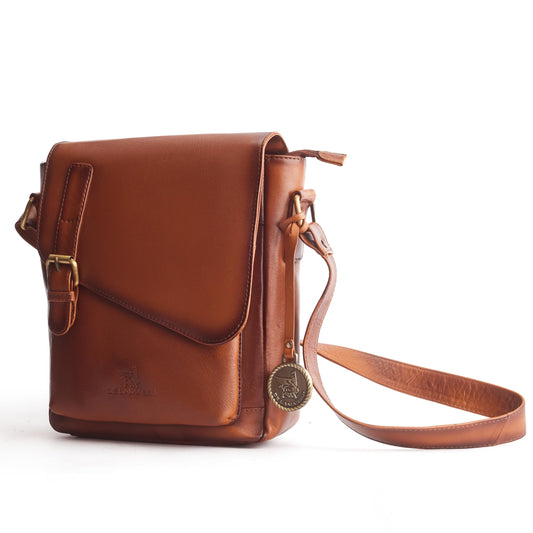 DE LAMASSU® (Luna) Leren Schoudertas & Crossbody – Echt Leer – Compact & Elegant – Unisex – Luxe Geschenkverpakking