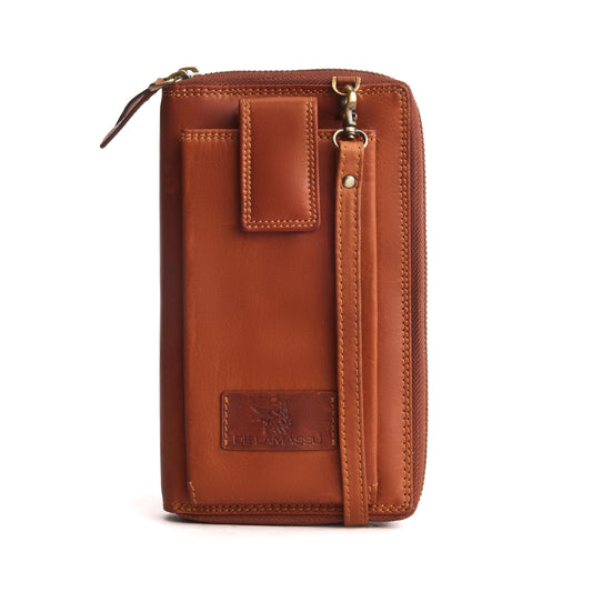 DE LAMASSU® (Zara) Leren Dames Portemonnee & Crossbody – Echt Leer – RFID – Met Smartphonevak – Luxe Geschenkverpakking