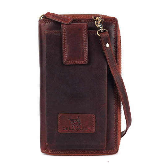 THE LAMASSU® (Zara) Leather Women's Wallet & Crossbody – Genuine Leather – RFID – With Smartphone Compartment – Luxury Gift Packaging
