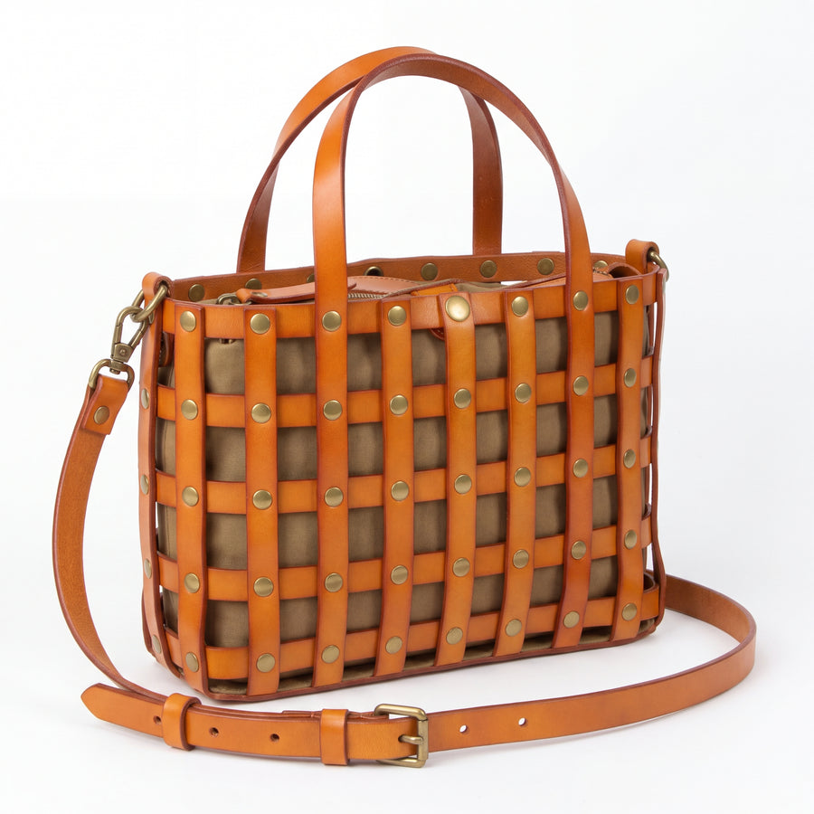 DE LAMASSU® (Rete) gevlochten leren handtas met binnentas – Limited Edition