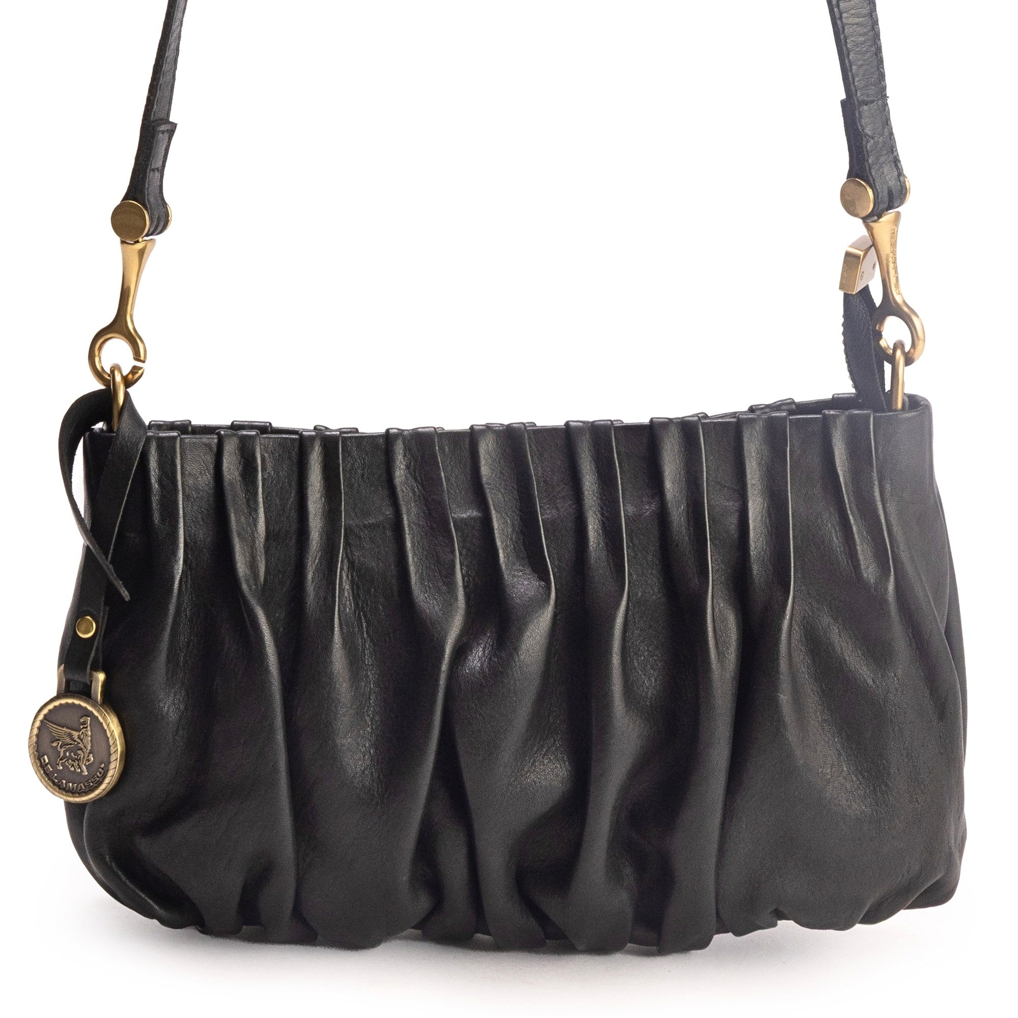 DE LAMASSU Piega geplooide leren crossbodytas video